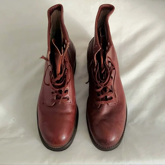 Vintage H.H Brown Shoe Company Mens SZ 8 1950s Military Combat Flight Jump Boots